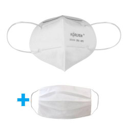 Маска за дихателна защита FFP2 | N95  + подарък памучна маска